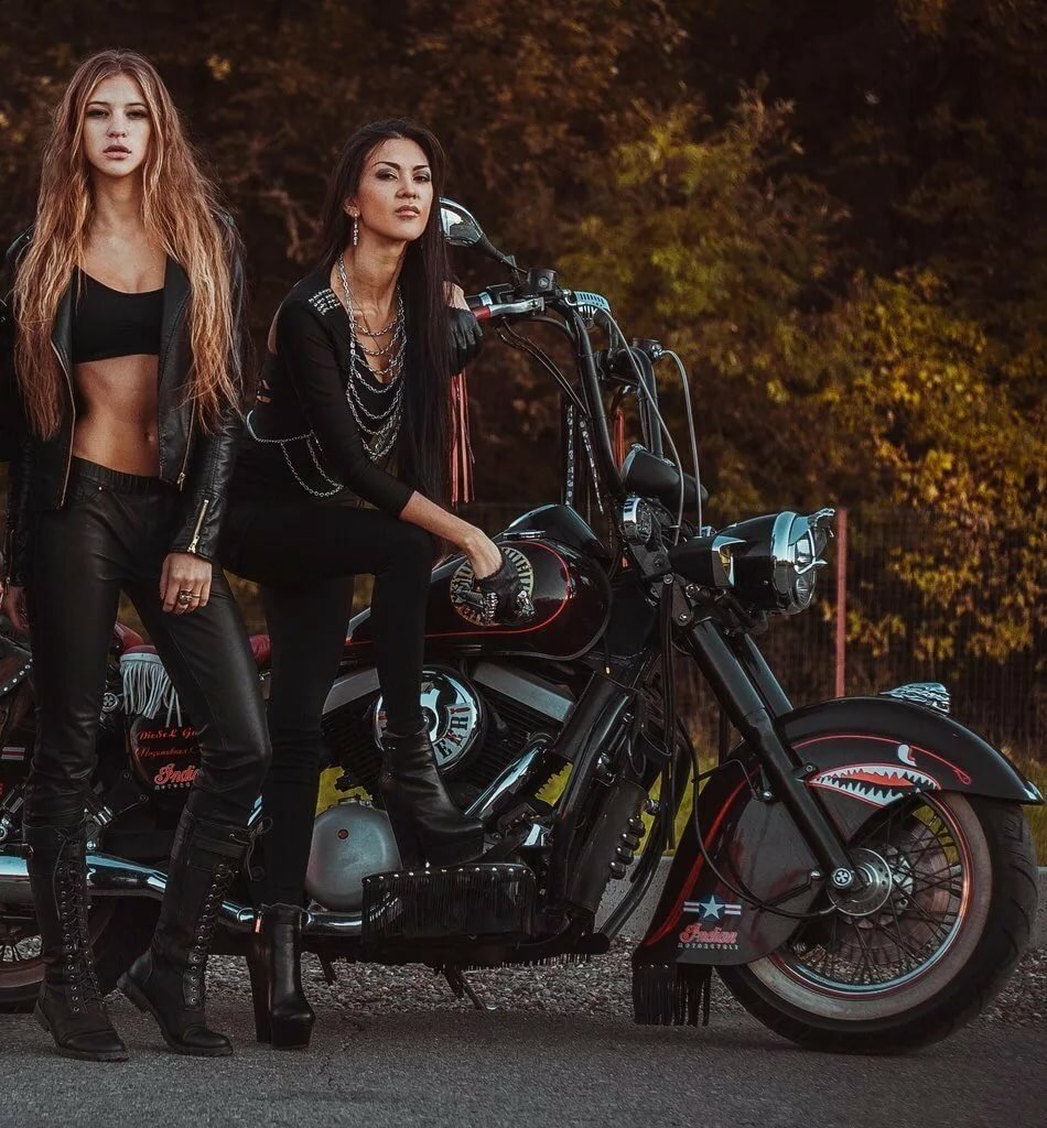 Beautiful girls and bikes in Bata
