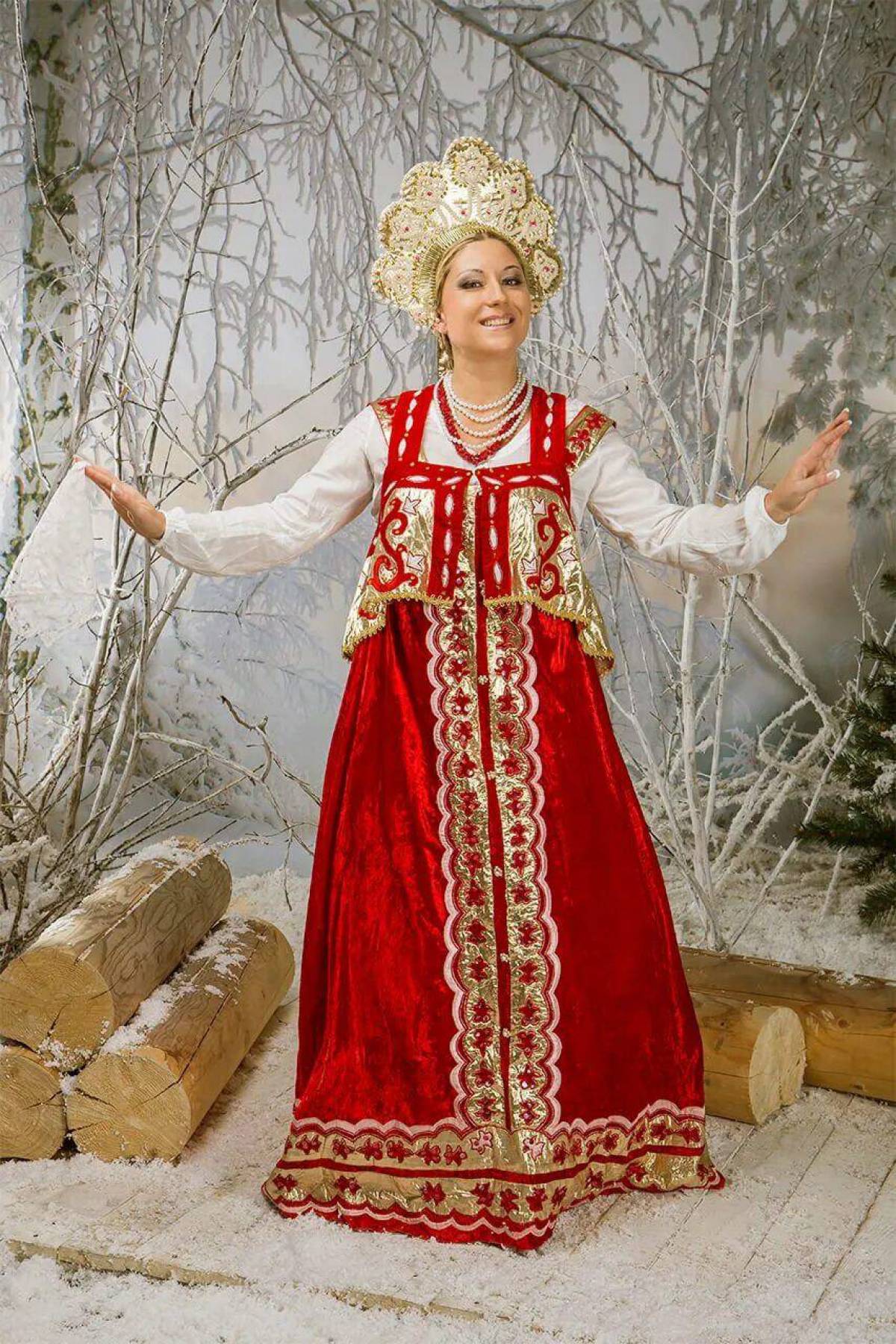 Girls in Slavic costumes in Bata