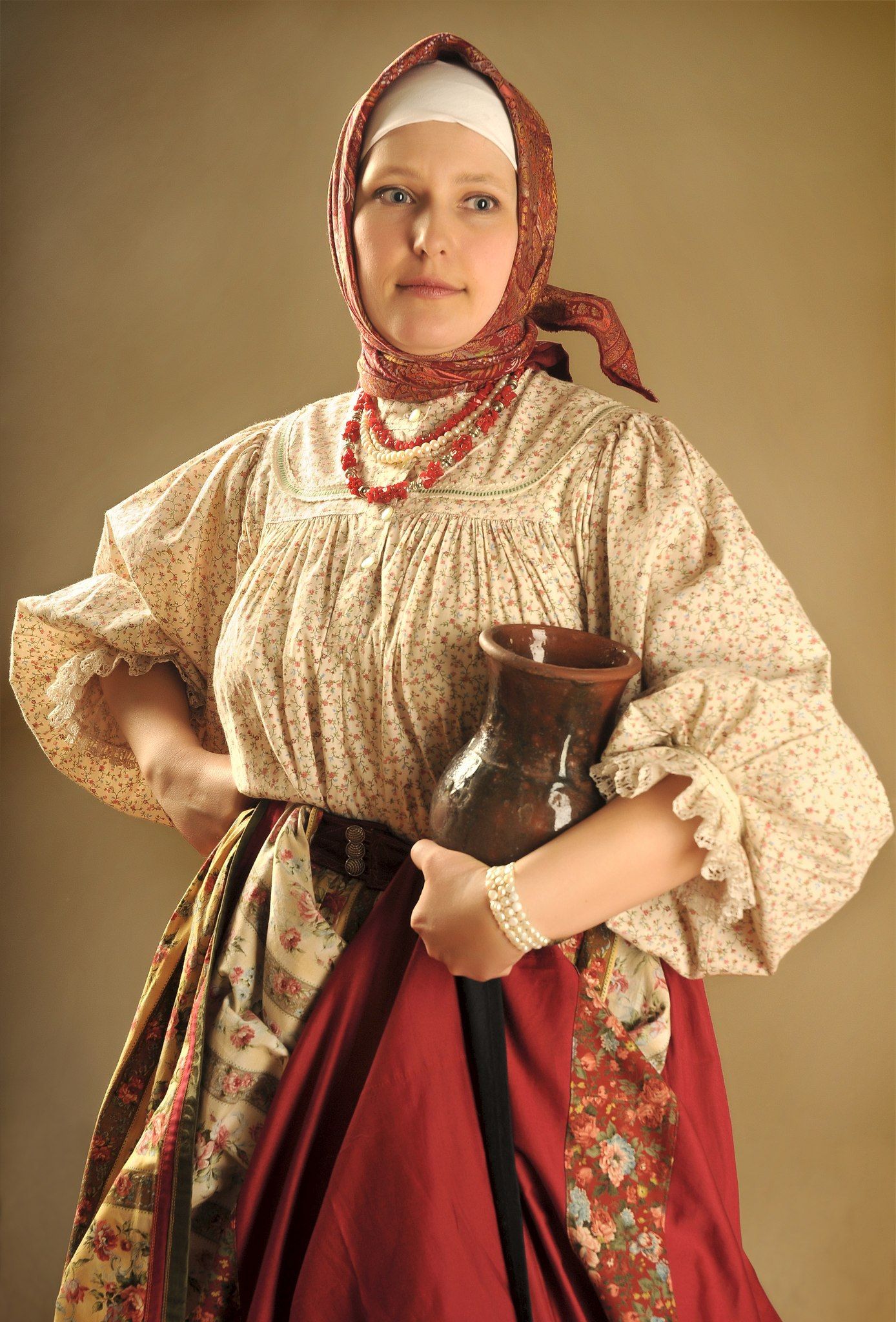 Girls in Slavic costumes in Bata