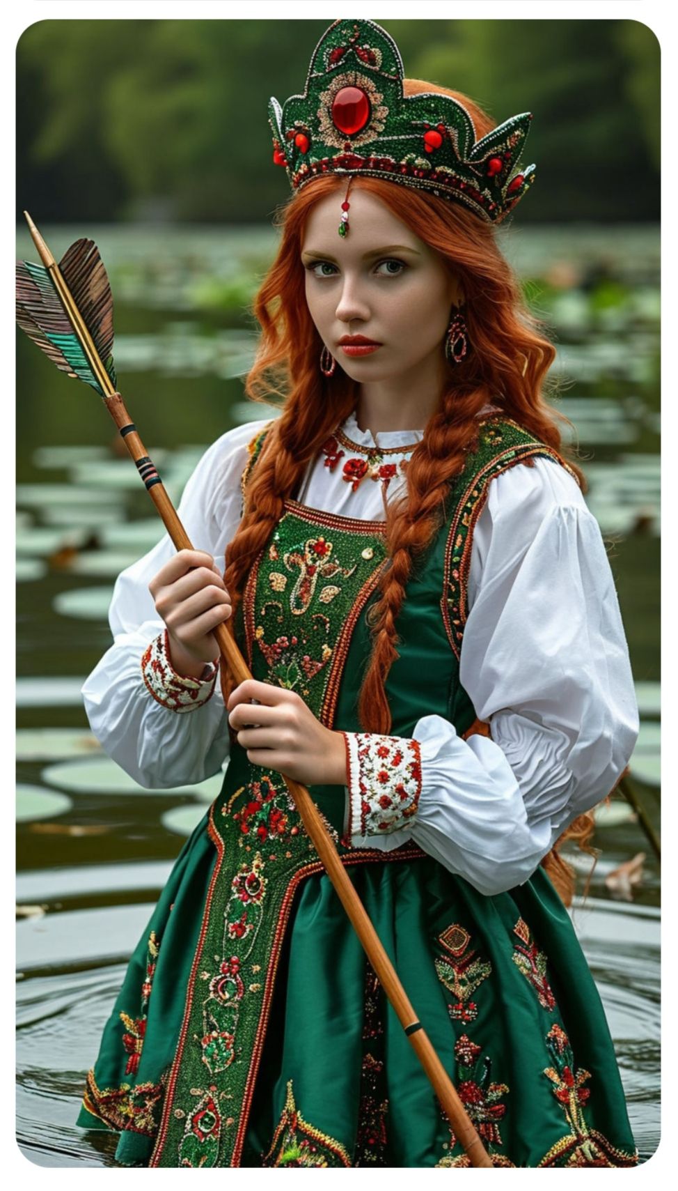 Nude girl Girls in Slavic costumes in Bata